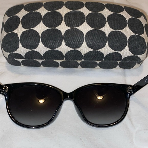 Kate Spade Amalia/s Black and Polka Dot Arms Sunglasses w/ BR Marimekko Case - Picture 3 of 15